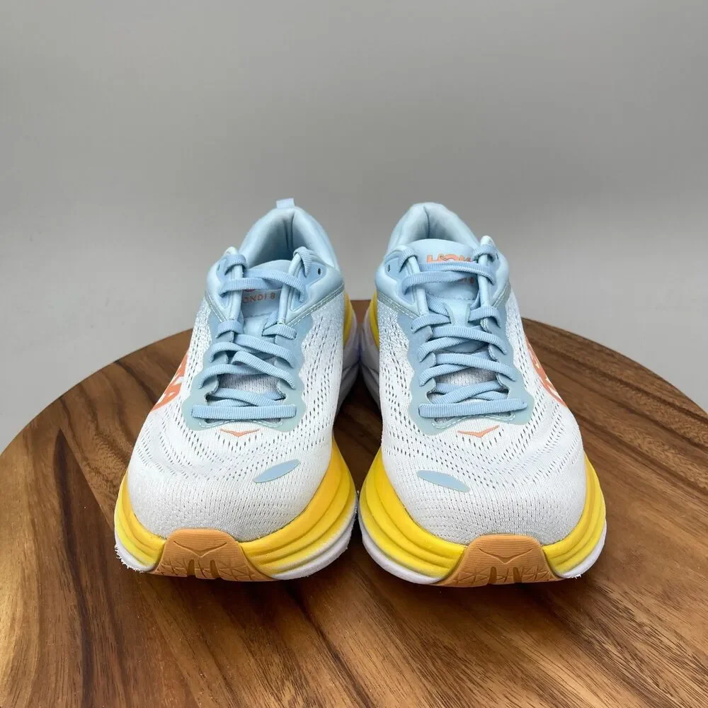 Hoka One One Bondi 8 Shoes Womens Size 10.5 B Blue Running Comfort Walking Gym